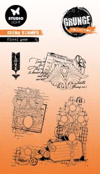 Studio Light - Stempelset "Floral Gems" Clear Stamps Grunge Collection