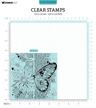 Studio Light Stempel "Floral Butterfly" Clear Stamps Grunge Collection ...