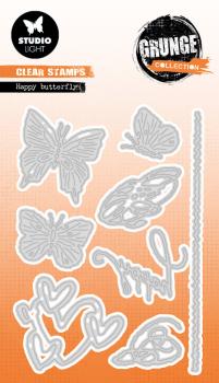 Studio Light - Stanzschablone "Happy Butterfly" Dies Grunge Collection 