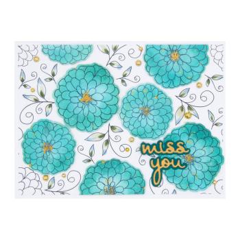 Spellbinders - Gummistempel "Darling Dahlias" Cling Stamps Ranger by Simon Hurley