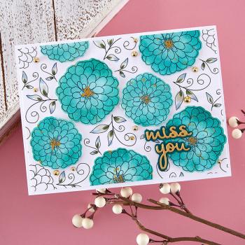 Spellbinders - Gummistempel "Darling Dahlias" Cling Stamps Ranger by Simon Hurley
