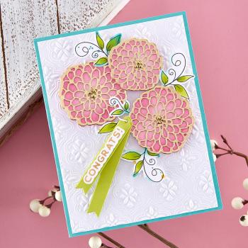 Spellbinders - Gummistempel "Darling Dahlias" Cling Stamps Ranger by Simon Hurley