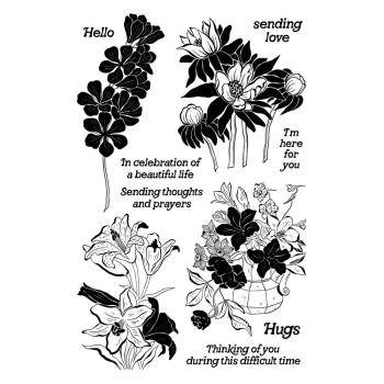 Spellbinders - Stempelset "Inked Blooms" Clear Stamps Ranger by Simon Hurley 