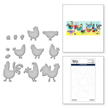 Spellbinders - Stanzschablone "Spring Chicken Etched" Dies Ranger by Simon Hurley