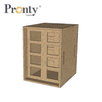 Pronty Crafts - MDF Organizer kleine Grundbox für Stifte "Half Box Acrylic Pens Storage"