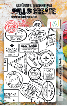 AALL and Create - Stempel A7 "Passport Stamps" Clear Stamps