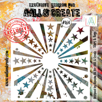 AALL and Create - Schablone 6x6 Inch "Stars & Rays "Stencil