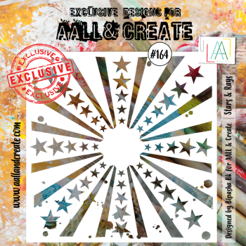 AALL and Create - Schablone 6x6 Inch "Stars & Rays  "Stencil