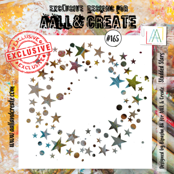 AALL and Create - Schablone 6x6 Inch "Studded Stars "Stencil