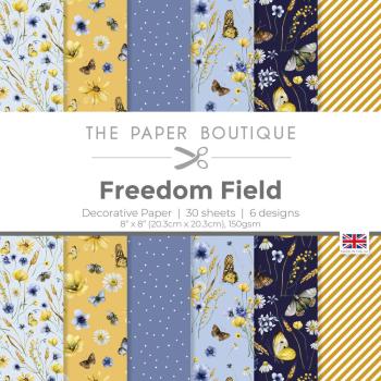 The Paper Boutique - Designpapier "Freedom Field" Decorative Paper 8x8 Inch - 30 Bogen