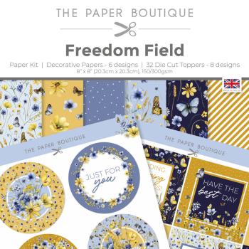 The Paper Boutique - Designpapier "Freedom Field" Paper Kit 8x8 Inch - 30 Bogen