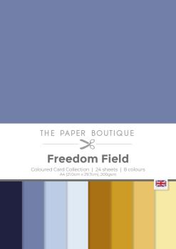The Paper Boutique - Cardstock "Freedom Field" Colour Card Collection A4 - 24 Bogen