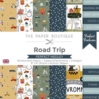 The Paper Boutique - Designpapier "Road Trip" Decorative Paper 8x8 Inch - 30 Bogen