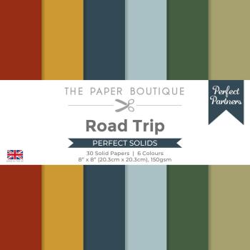 The Paper Boutique - Cardstock "Road Trip" Solid Papers 8x8 Inch - 30 Bogen
