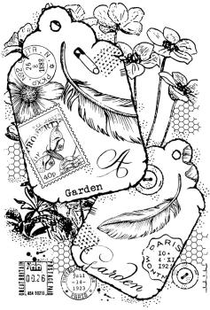 Woodware - Stempel "Two Tags" Clear Stamps