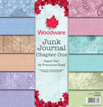 Woodware - Designpapier "Junk Journal Chapter One" Paper Pad 8x8 Inch - 24 Bogen 
