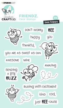Creative Craft Lab - Studio Light - Stempelset "Bee Happy" Clear Stamps