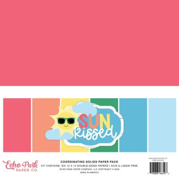 Echo Park - Cardstock "Sun Kissed" Coordinating Solids Paper 12x12 Inch - Bogen 