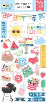 Echo Park - Sticker "Sun Kissed" Chipboard 6x13 Inch