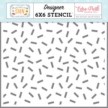 Echo Park - Schablone "Summer Treat Sprinkles" Stencil 6x6 Inch