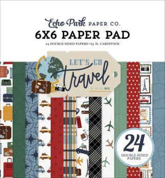 Echo Park - Designpapier "Let's Go Travel" Paper Pack 6x6 Inch - Bogen