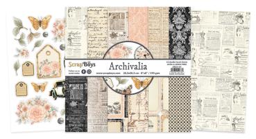 ScrapBoys - Designpapier "Archivalia" Paper Pack 8x8 Inch - 12 Bogen