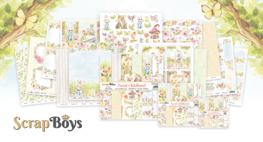 ScrapBoys - Designpapier "Sweet Childhood" Paper Pack 6x6 Inch - 24 Bogen