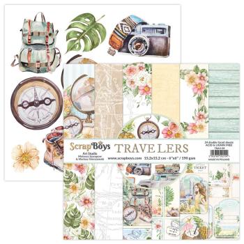 ScrapBoys - Designpapier "Travelers" Paper Pack 6x6 Inch - 24 Bogen