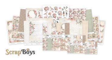 ScrapBoys - Designpapier "Vintage Legend" Paper Pack 6x6 Inch - 24 Bogen
