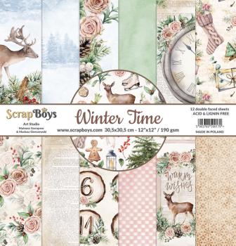 ScrapBoys - Designpapier "Winter Time" Paper Pack 12x12 Inch - 12 Bogen