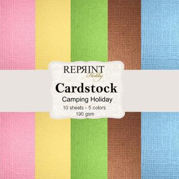 Reprint - Cardstock "Camping Holiday" 12x12 Inch 10 Bogen