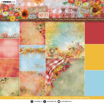 Studio Light - Designpapier "Sunflower Kisses" Paper Pack 8x8 Inch - 16 Bogen