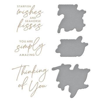 Spellbinders - Heißfolien-Platte "Seahorse Kisses Sentiments" Hot Foil Plate