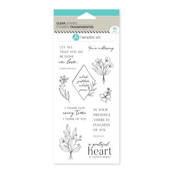 Hampton Art - Stempelset "A Grateful Heart" Clear Stamps