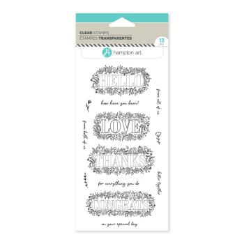 Hampton Art - Stempelset "Botanical Sentiments" Clear Stamps