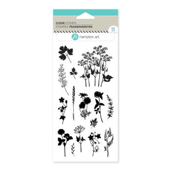 Hampton Art - Stempelset "Floral Silhouette" Clear Stamps