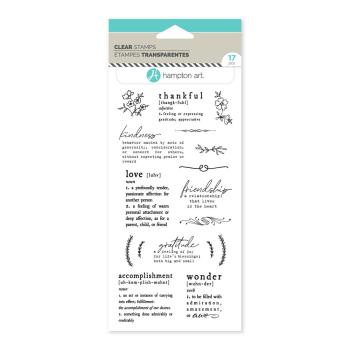 Hampton Art - Stempelset "Sentiment Definitions" Clear Stamps