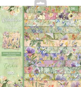 Crafters Companion - Designpapier "Wildflower " Paper Pack 12x12 Inch - 36 Bogen