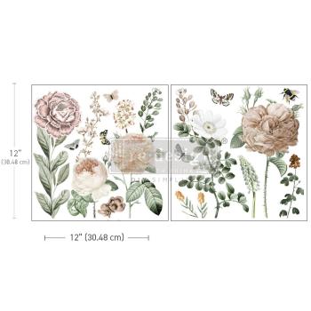 Re-Design with Prima - Transfer Aufkleber 12x12 Inch "An Afternoon In The Garden" Decor Transfer 2 Bogen 