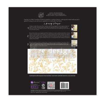 Re-Design with Prima - Transfer Aufkleber 12x12 Inch "Dainty Blooms" Decor Transfer 2 Bogen 