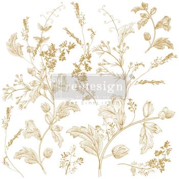 Re-Design with Prima - Transfer Aufkleber 12x12 Inch "Dainty Blooms" Decor Transfer 2 Bogen 