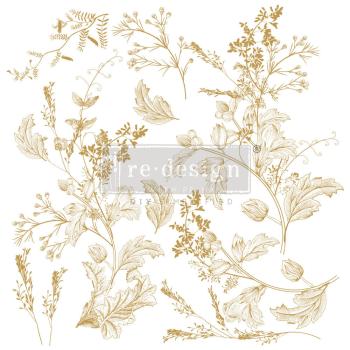 Re-Design with Prima - Transfer Aufkleber 12x12 Inch "Dainty Blooms" Decor Transfer 2 Bogen 