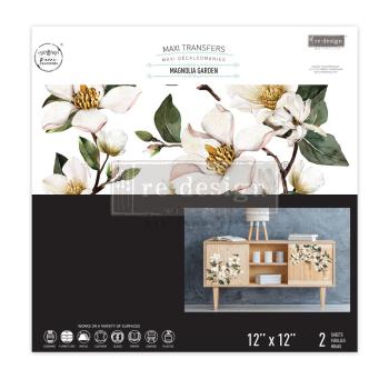 Re-Design with Prima - Transfer Aufkleber 12x12 Inch "Magnolia Garden" Decor Transfer 2 Bogen 