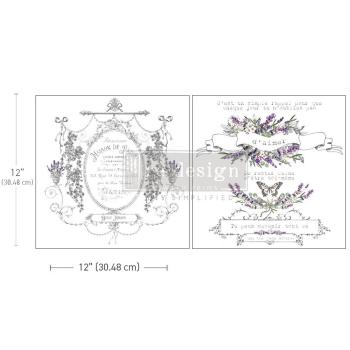 Re-Design with Prima - Transfer Aufkleber 12x12 Inch "Maison De Paris" Decor Transfer 2 Bogen 