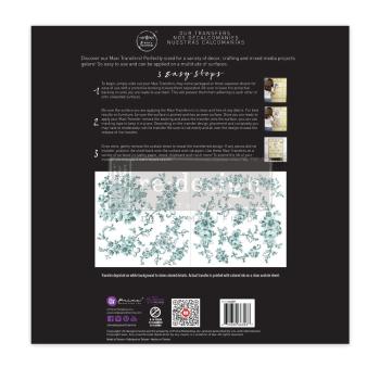 Re-Design with Prima - Transfer Aufkleber 12x12 Inch "Minty Roses" Decor Transfer 2 Bogen 