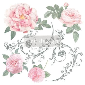 Re-Design with Prima - Transfer Aufkleber 12x12 Inch "Odeur De Rose" Decor Transfer 2 Bogen 