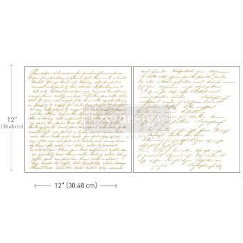 Re-Design with Prima - Transfer Aufkleber 12x12 Inch "Sweet Notes" Decor Transfer 2 Bogen 
