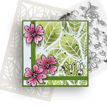 Polkadoodles - Stempelset "Hearts and Flowers Butterfly 2" Clear Stamps