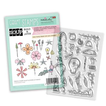 Polkadoodles - Stempelset "Flowers and Things" Clear Stamps