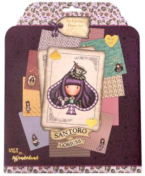 Studio Light Gorjuss - Designpapier "Wonderland" Paper Pack 8x8 Inch - 10 Bogen